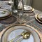 12 Pack Charger Plates, 13Inch Gold Dinner Under Plates, Plastic Round Charger Service Base Plates, Reusable Beaded Server Ware Serving Trays for Wedding, Christmas Dinner Table